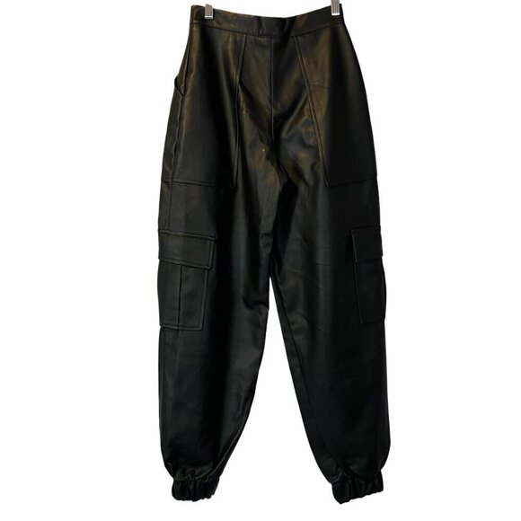 The Ragged Priest Womens Faux Leather Cargo Barrel Pants XS Goth Grunge Witchy - Picture 2 of 5